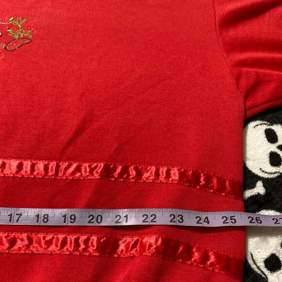 VINTAGE Red plus size monogrammed letter P sweatshirt ~ Paisley 2X XXL 3X top - Picture 9 of 12